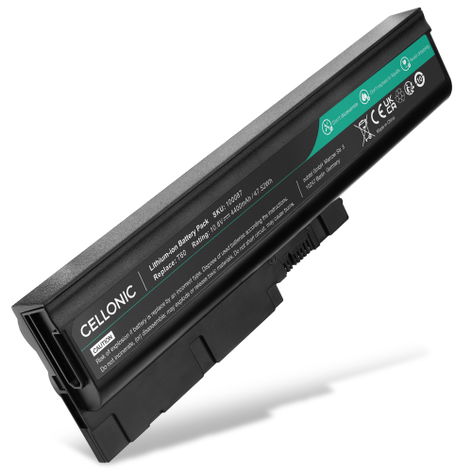 Battery for Lenovo ThinkPad T500, R500, SL300, SL400, SL500, T61 (4400mAh, 10.8V) from CELLONIC