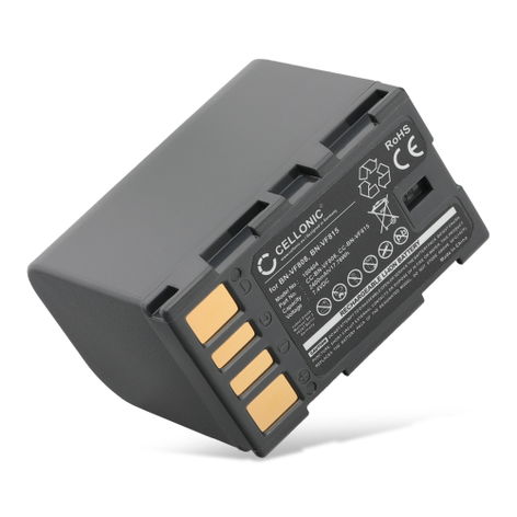 Battery for JVC EX-Z2000; GC-PX10; GR-D720; GR-D721; GR-D725 BN-VF808 BN-VF815 BN-VF823 (2250mAh, 7.4V) from CELLONIC