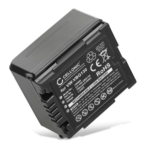 Battery for Panasonic AG-HMR10; AG-HSC1; HDC-DX1; HDC-H258; HDC-H28; HDC-H288 (750mAh, 7.4V) from CELLONIC