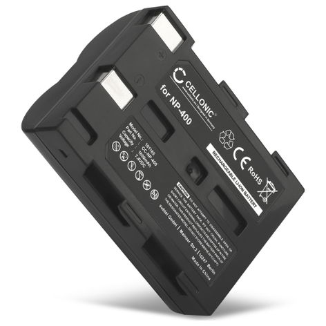 Battery for Konica Minolta Maxxum 7D, 5D; Dynax 5D, 7D NP-400 (1600mAh, 7.4V) from CELLONIC