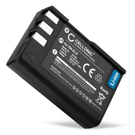 Battery for Nikon D3000; D5000; D40; D60; D40x EN-EL9 (1000mAh, 7.4V) from CELLONIC