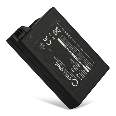 Battery for Sony PSP 1; PSP-1004 PSP-110 (1800mAh, 3.7V) from CELLONIC