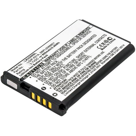 Battery for LG 500G; T500; GB100; GS105; GB102; 440G; B471; GB110 (800mAh, 3.7V) from subtel