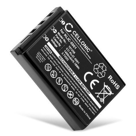 Battery for Sanyo Xacti VPC-FH1, VPC-HD1000, VPC-HD1010 DB-L50 (1400mAh, 3.7V) from CELLONIC