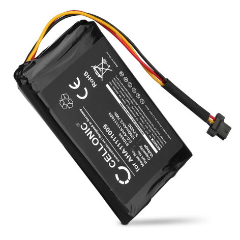 Battery for TomTom Go 600, 60, 61; Start 62, 60; XL 30, 350 AHA11111009 FLB0813007089 VFAS (1200mAh, 3.7V) from CELLONIC