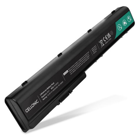 Battery for HP HDX X18, X18-1000 CTO; HDX18; Pavilion Dv8 GA08 (4400mAh, 14.4V) from CELLONIC