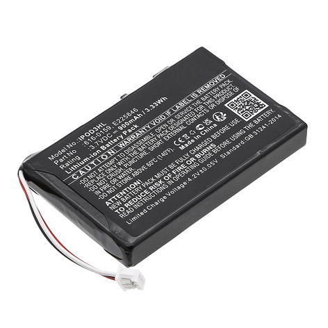 Battery for Apple iPod 3 Gen. - A1040 E225846, 616-0159 (900mAh, 3.7V) from subtel