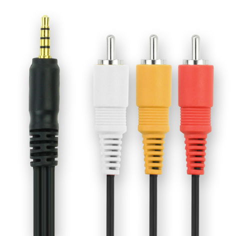 AV Video Cable for Nokia N95, N95 8GB; N96; N82; 6720 classic; C6-01 – Black from subtel