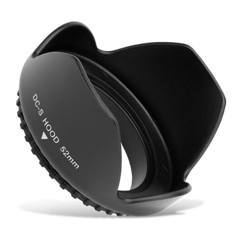 Lens Hood Universal 52mm – Flower / Tulip / Petal, Plastic, Bayonet from CELLONIC – Fuji Fujinon XF 18mm F2 R; 7Artisans 28/1.4