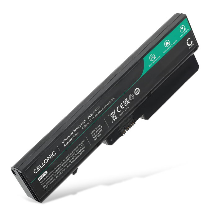 Battery for Lenovo B470, B475, B550, B570, B575, G460, G465, G470, G475, G560, G565, G570 10.8V - 11.1V 4400mAh from CELLONIC