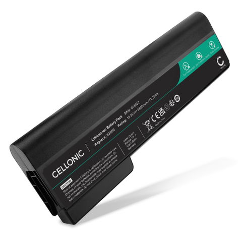 Battery for HP EliteBook 8470p, 8460p, 8560w; ProBook 6570b, 6560b (6600mAh, 10.8V) from CELLONIC