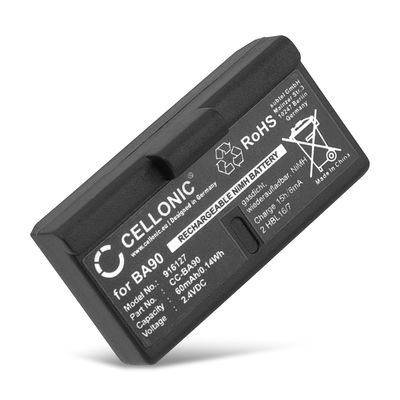 BA90, BA 90, E 180 Battery for Sennheiser Audioport A1, HDE, HDI, RI, E90 Set90, E180 Set180 60mAh Headphone / Headset Battery Replacement