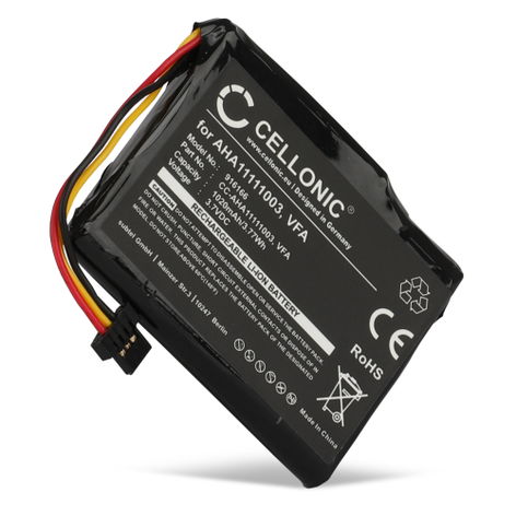 Battery for TomTom Start 60, 60 EU, 60 M; 4EN62; Via 1605 VFA VF6D AHA11111003 AHA11111006 (1020mAh, 3.7V) from CELLONIC