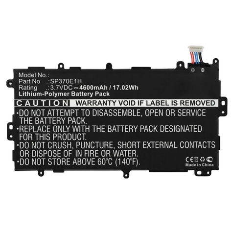 Battery for Samsung GT-N5100 Galaxy Note 8.0 SP3770E1H (4600mAh, 3.7V) from subtel