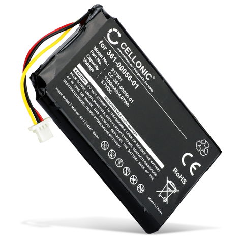 Battery for Garmin Nüvi 67LMT, 42, 65LMT, 2689, 2689LMT, 53; Nuvi 65LM (1100mAh, 3.7V) from CELLONIC