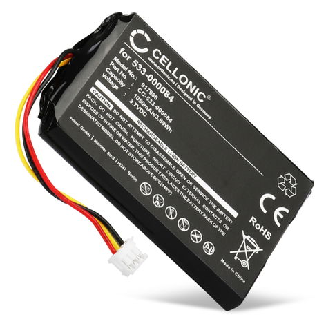 Battery for Logitech Harmony Ultimate, One, One Ultimate 533-000084 1209 533-000083 (1050mAh, 3.7V) from CELLONIC