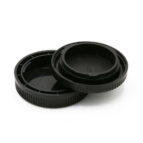 Body Cap + Rear Lens cap Nikkor F Mount - AF-S AF-P AI – Plastic Black Bayonet from CELLONIC – Nikon D3300; D850; D3500; D3200; D750; D7500