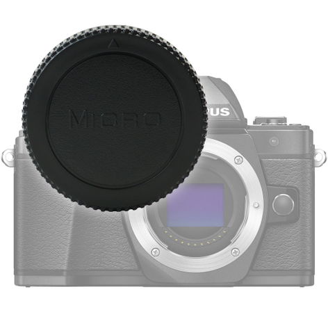 Body Cap Micro 4/3 MFT Micro Four Thirds – Plastic Black Bayonet from CELLONIC – Olympus OM System OM-1, OM-5; OM-D E-M1, E-M10