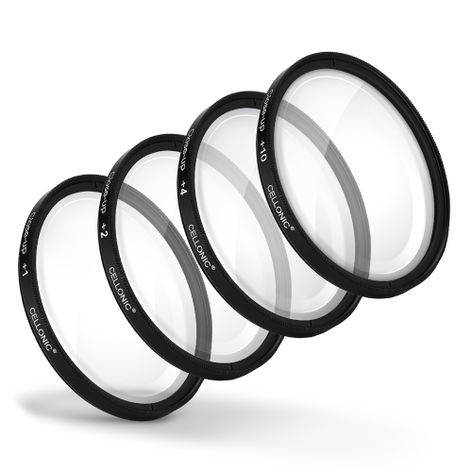 Ø 77mm 4x Close-Up Macro filters for Camera Lenses – Optical glass + Aluminium alloy from CELLONIC – Hasselblad HC 2.2/100mm, 3.2/150mm N, 3.5/50mm II