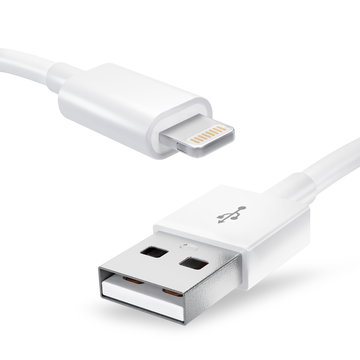Lightning 8 Pin Phone Charger Cable for Apple iPhone 14, 13, 12, 11, X, XS, XR, 8, 7, SE 1m Fast Charging Smartphone Data Cable White