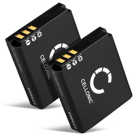2x Battery for Ricoh GR Digital III, II, Digital; Caplio GX100 DB-60 DB-65 (1100mAh, 3.7V) from CELLONIC
