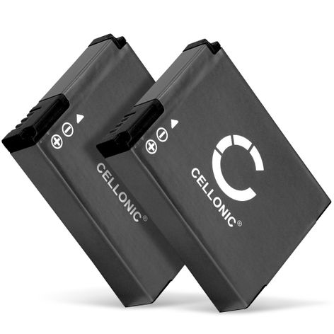 2x Battery for GoPro Hero; HD Hero 2, Hero AHDBT-002 AHDBT-001 ABPAK-0014 (1100mAh, 3.7V) from CELLONIC