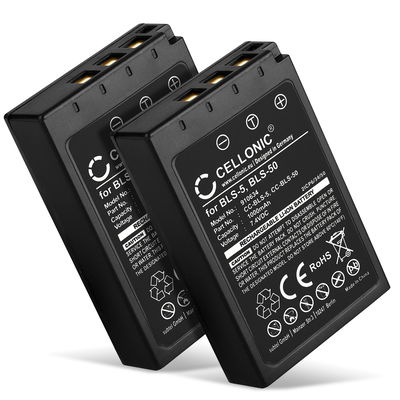 2x Battery Olympus OM-D E-M10 Mark II, III, IV, Pen E-P3, E-PL6, E-PL7, E-PL8, Stylus 1 CELLONIC