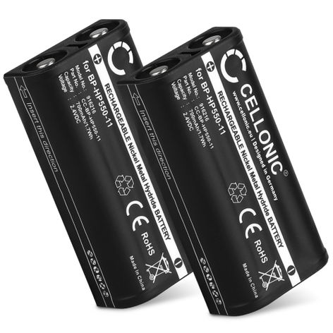 2x Battery for Sony MDR-IF245RK; MDR-RF4000; MDR-RF4000K BP-HP550-11 (700mAh, 2.4V) from CELLONIC