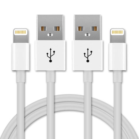 2x Lightning 8 Pin to USB A Data Cable 1m for Apple iPhone 14, 13, 12, 11, 14 Pro Max, SE, Xr from subtel
