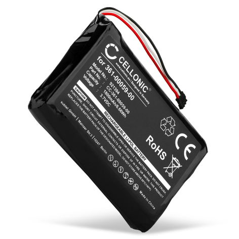 Battery for Garmin Zumo 390LM, 340LM, 350, 350LM, 340LM CE 361-00059-00 (1800mAh, 3.7V) from CELLONIC