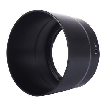 ET-63 Camera Lens Hood for Canon EF-S 55-250mm f/4-5.6 IS STM - Plastic Cylindrical / Round Lens Shade from CELLONIC