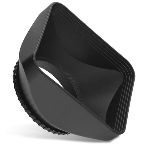 DV Lens Hood Universal 52mm – Square, Plastic, Screw-in from CELLONIC – Fuji Fujinon XF 18mm F2 R; 7Artisans 28/1.4