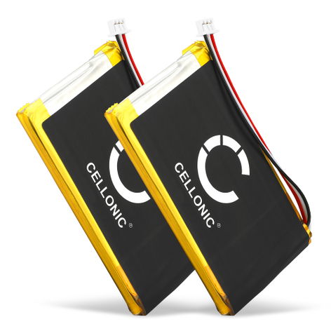 2x Battery for TomTom SatNav; GO 720, 730, 530, 630, 730 Traffic, 930 (1300mAh, 3.7V) from CELLONIC
