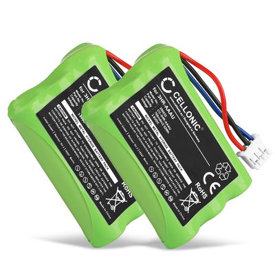 2x Battery for Bang & Olufsen BEOCOM 6000, BeoCom 1, M6000, M6000 MKII Panasonic KX-T3730 3HR-AAAU,70AAAH3BMXZ,T373 (700mAh, 3.6V) from CELLONIC