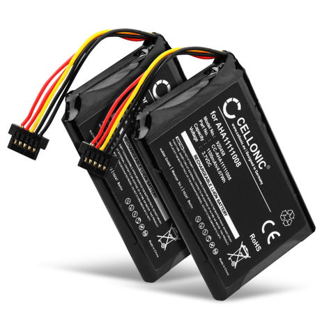 2x Battery for TomTom Go Professional 6250, 5200, 6000, 6200 AHA11111008 VFAD VF6P (1100mAh, 3.7V) from CELLONIC