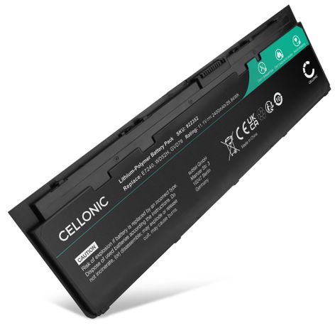 Battery for Dell Latitude E7440, 12 E7250, 12 E7240 GVD76, WD52H, 451-BBFX (2800mAh, 11.1V) from CELLONIC