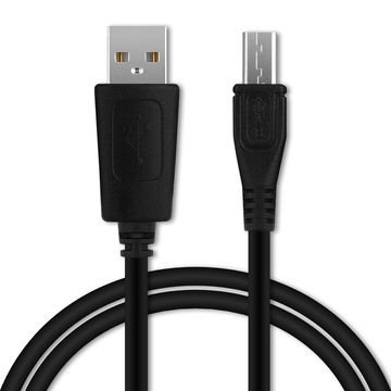 Universal Micro-USB long tip Cable for Mobile Phones, Tablets, GPS, Speakers 1A Fast Data Transfer 1m PVC Charging / Charger Lead - Black