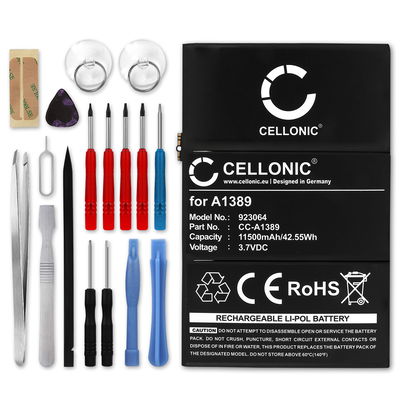 CELLONIC Replacement Tablet Battery for Apple iPad 3 / 4 + 17-Tool Tablet Repair Kit - A1389 11500mAh