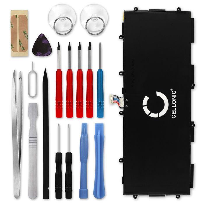 CELLONIC Replacement Tablet Battery for Samsung Galaxy Note 10.1 2014 / Tab Pro 10.1 (SM-P600 / SM-P605 / SM-T520 / SM-T525) + 17-Tool Tablet Repair Kit - T8220E 6600mAh