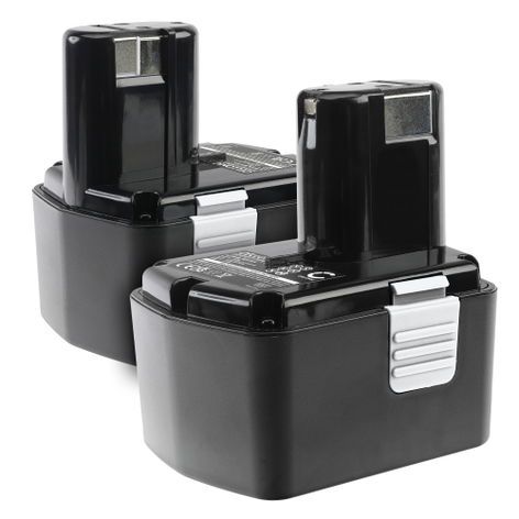 2x Battery for Hitachi DS 14DVF3, 14DVB; DS18DMR; DS18DVF3; WR 14DL; DV 14DL, 14DMR EB1414S, EB1430H, BCC1415 (3300mAh, 14.4V) from CELLONIC