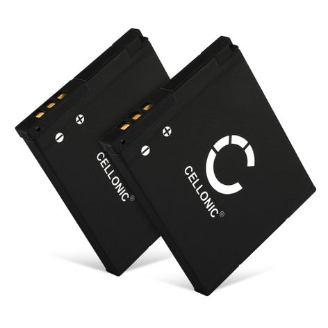 2x Battery for Panasonic Lumix DMC-F5, DMC-FH10, DMC-FS50 DMW-BCL7 DMW-BCL7e (600mAh, 3.7V) from CELLONIC