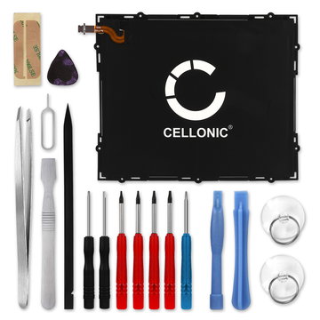 CELLONIC Replacement Tablet Battery for Samsung Galaxy Tab A 10.1 (SM-T580 / SM-T585) + 17-Tool Tablet Repair Kit - EB-BT585ABA 7300mAh
