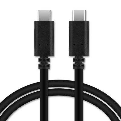 USB C to USB C Cable for Smartphone, GPS, Tablet, Headphone, Speaker, Smartwatch and more - Charging Cable 3A (PD-60W) Data Cable 1.0m PVC black