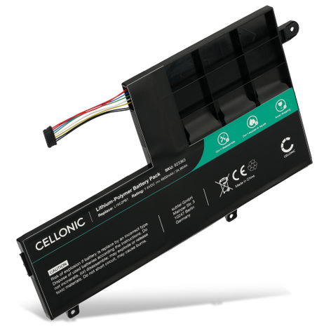 Battery for Lenovo Yoga 510-14AST, 510-14IKB, 510-14ISK L15C2PB1 (4600mAh, 7.6V) from CELLONIC