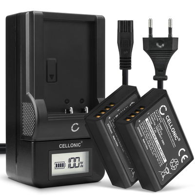 2x LP-E10 Batteries for Canon 1100D 2000D 4000D X50 1D X Kiss X50 X70 X80 Canon Rebel T3 T5 T6 EOS 1100D - 1020mAh Camera Battery Replacement + LCD Smart Charger