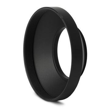 Ø 40,5mm Black Camera Ø 40.5mm Wide Angle Lens Hood for Universal Ø 40,5mm - Metal Screw-in Cylindrical / Round Lens Shade from CELLONIC