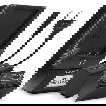 2x CELLONIC Camera Battery for Sony AX100 FDR-AX700 PXW-Z90 HXR-NX80 HDR-CX625 -CX680 -CX900 -CX450 NEX-VG30 VG20 -VG10 Replacement NP-FV90 Battery 1500mAh Backup + Charger