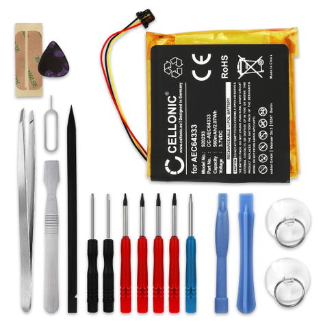 Battery for Beats Studio 3.0, 2.0 AEC643333, PA-BT05 (560mAh, 3.7V) + Tool-kit from CELLONIC