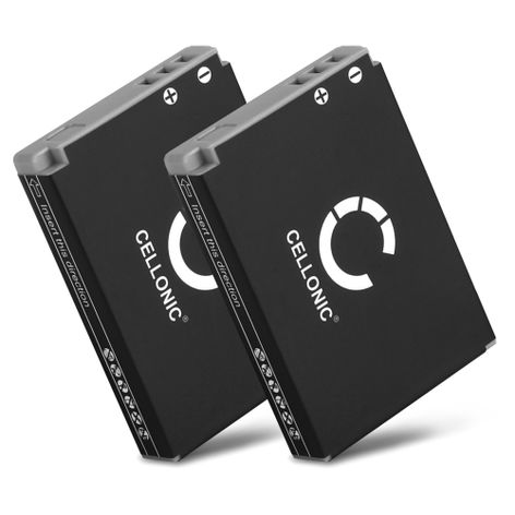 2x Battery for Canon PowerShot SX210 IS, SX220 HS, SX200 IS NB-5L (1120mAh, 3.7V) from CELLONIC
