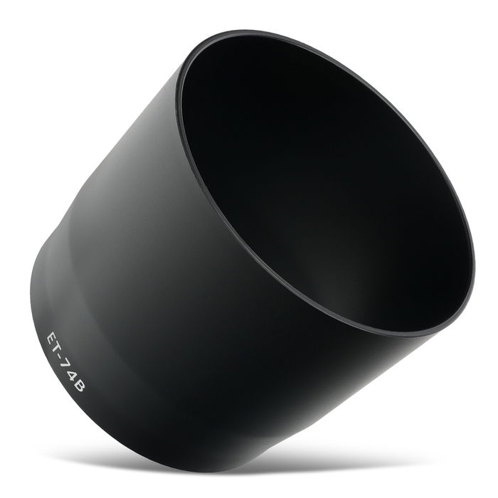 ET-74B Camera Lens Hood for Canon EF 70-300mm f/4-5.6 IS II USM, RF 100-400mm F5.6-8 IS USM - Plastic Bayonet Cylindrical / Round Lens Shade from CELLONIC